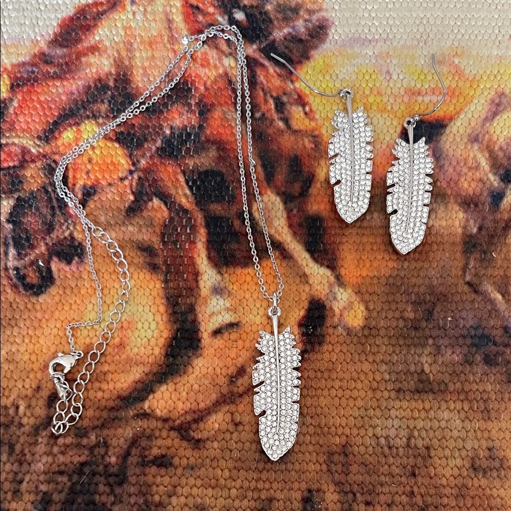 Montana silver feather set.